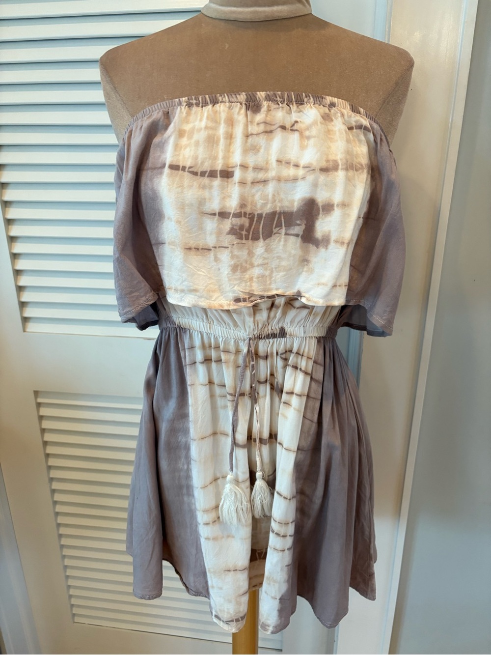 Ocean Drive Tie-Dye Strapless Beach Coverup Size M